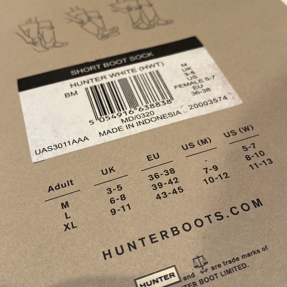 RESTOCKED New in Box HUNTER Boot Socks for Original Hunter Short Boot - Picture 3 of 5